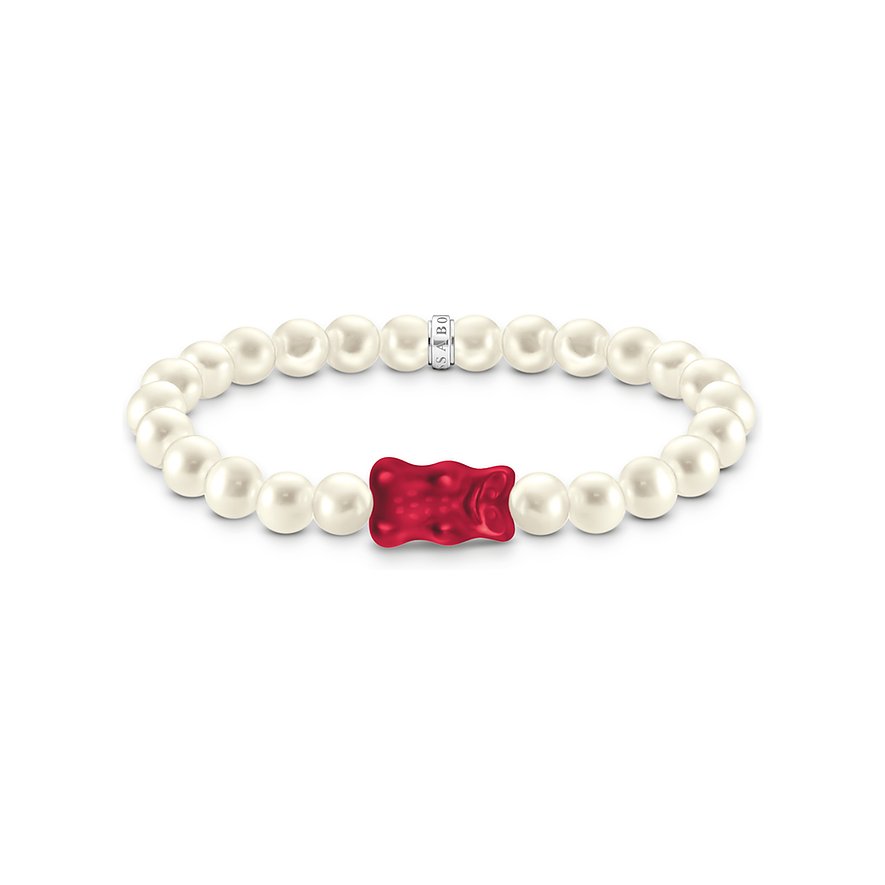 Thomas Sabo Armband Haribo, Damen, 925er Silber, rot, Größe: 17