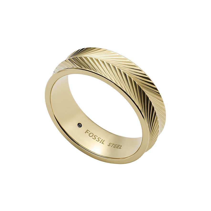 Fossil Damenring HARLOW, Damen, Edelstahl, gold, Größe: 55