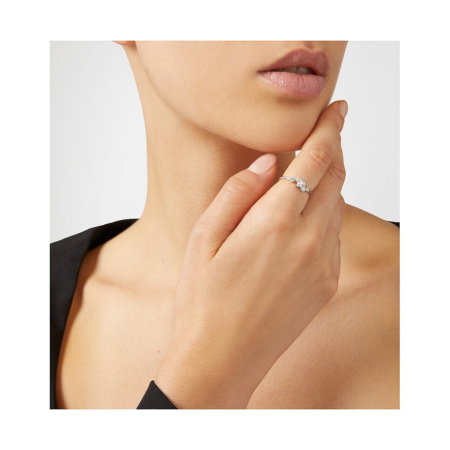 Chiara Ferragni Ring aus 925er Silber mit Zirkonia und Herz-Anhänger.