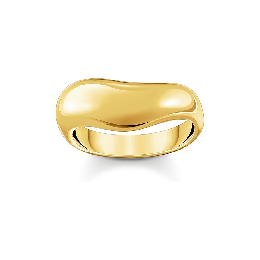 Thomas Sabo Damenring, Damen, 925er Silber, gold, Größe: 56