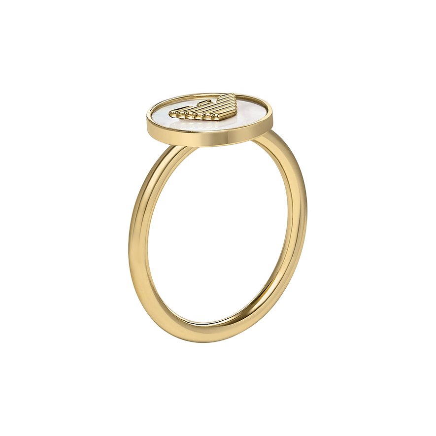Emporio Armani Damenring, Perlmutt, Damen, Metall, gold, Größe: 56