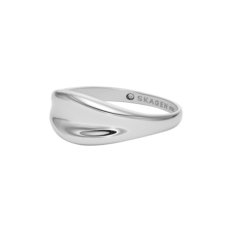 Skagen Damenring ANJA PEBBLES, Damen, Edelstahl, silber, Größe: 60