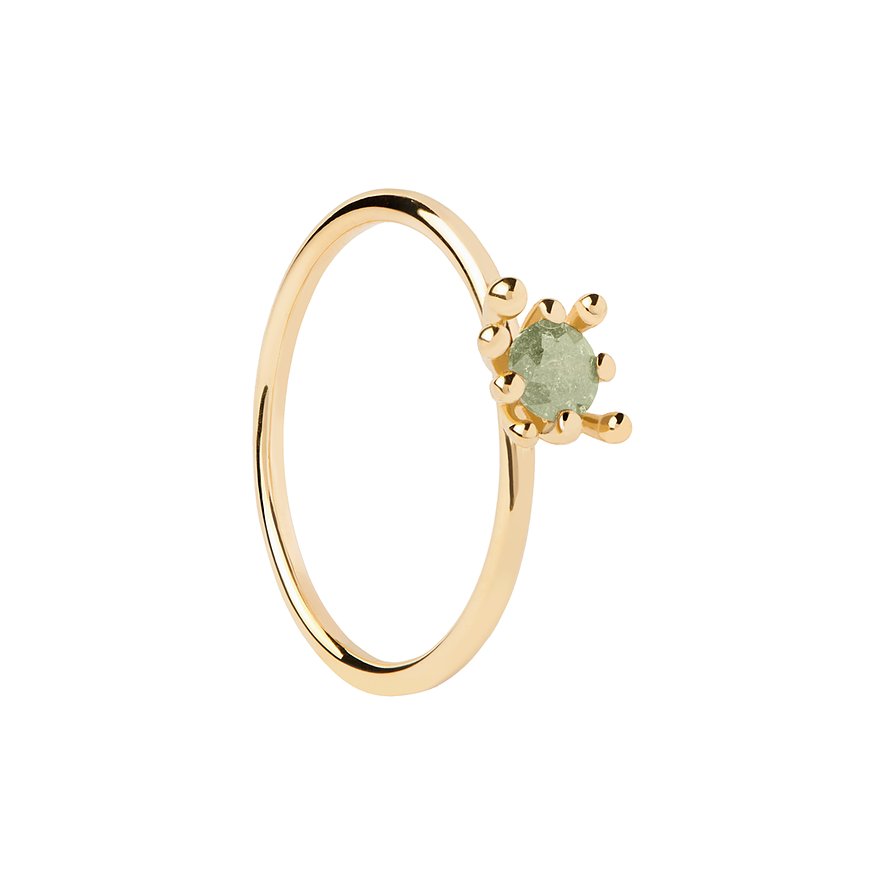 PdPaola Damenring Zirkonia, Damen, 925er Silber, gold, Größe: 48