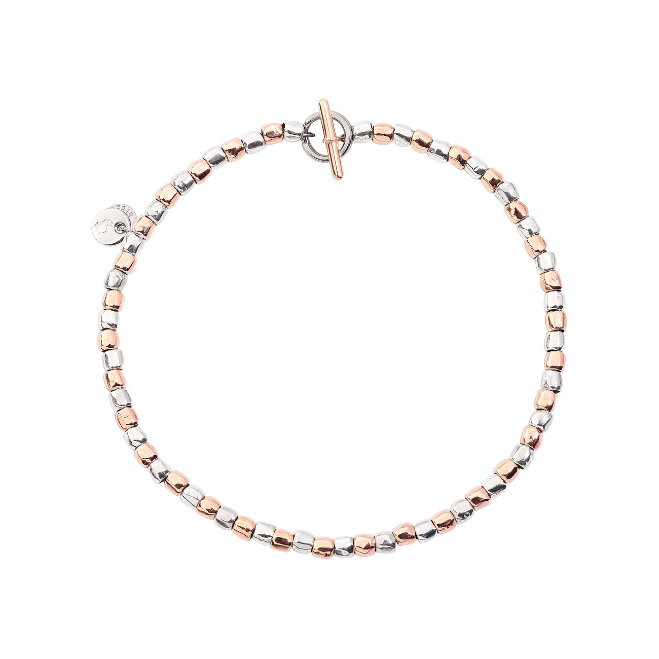 DoDo Armband aus 925er Silber und 375er Roségold mit Toggle-Verschluss.