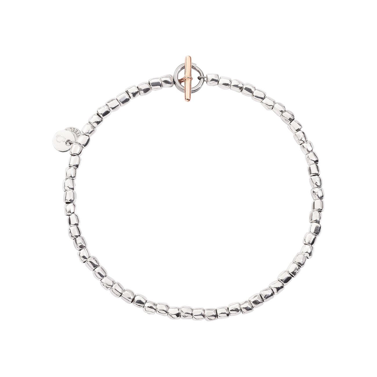 DoDo Armband aus 925er Silber, mit Toggle-Verschluss, bicolor.