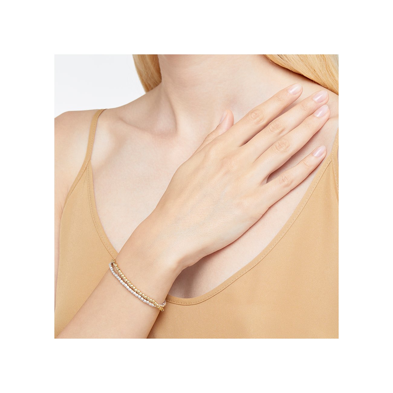 DoDo Armband aus 925er Silber und Edelstahl, bicolor.