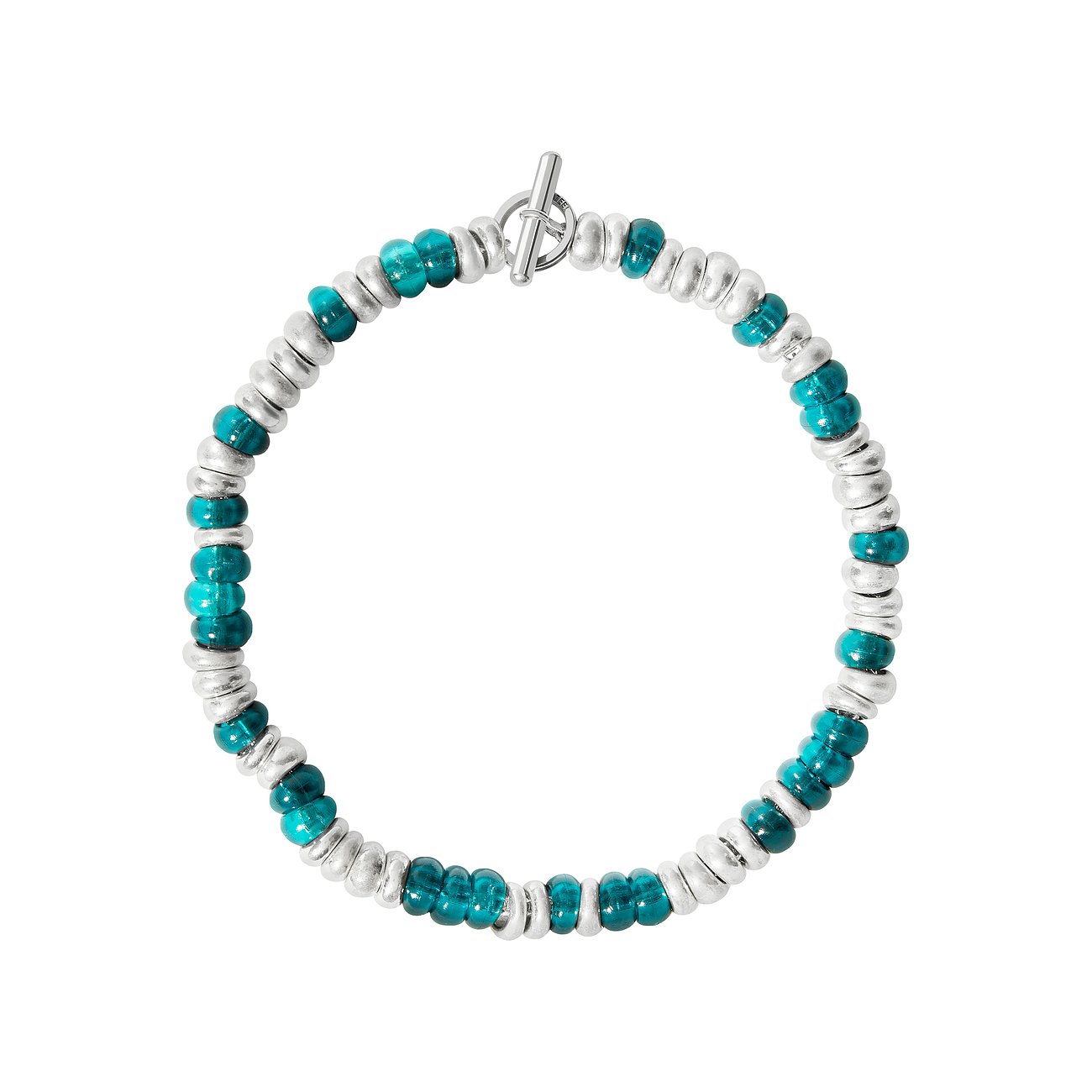 DoDo Armband aus recyceltem Kunststoff und 925er Silber mit Toggle-Verschluss.