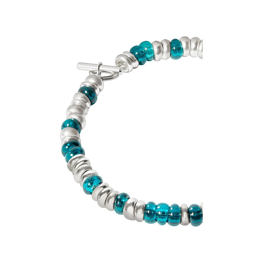 DoDo Armband aus recyceltem Kunststoff und 925er Silber mit Toggle-Verschluss.