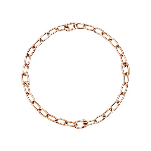 DoDo Armband aus 925er Silber mit ovalen Gliedern und Karabinerverschluss.