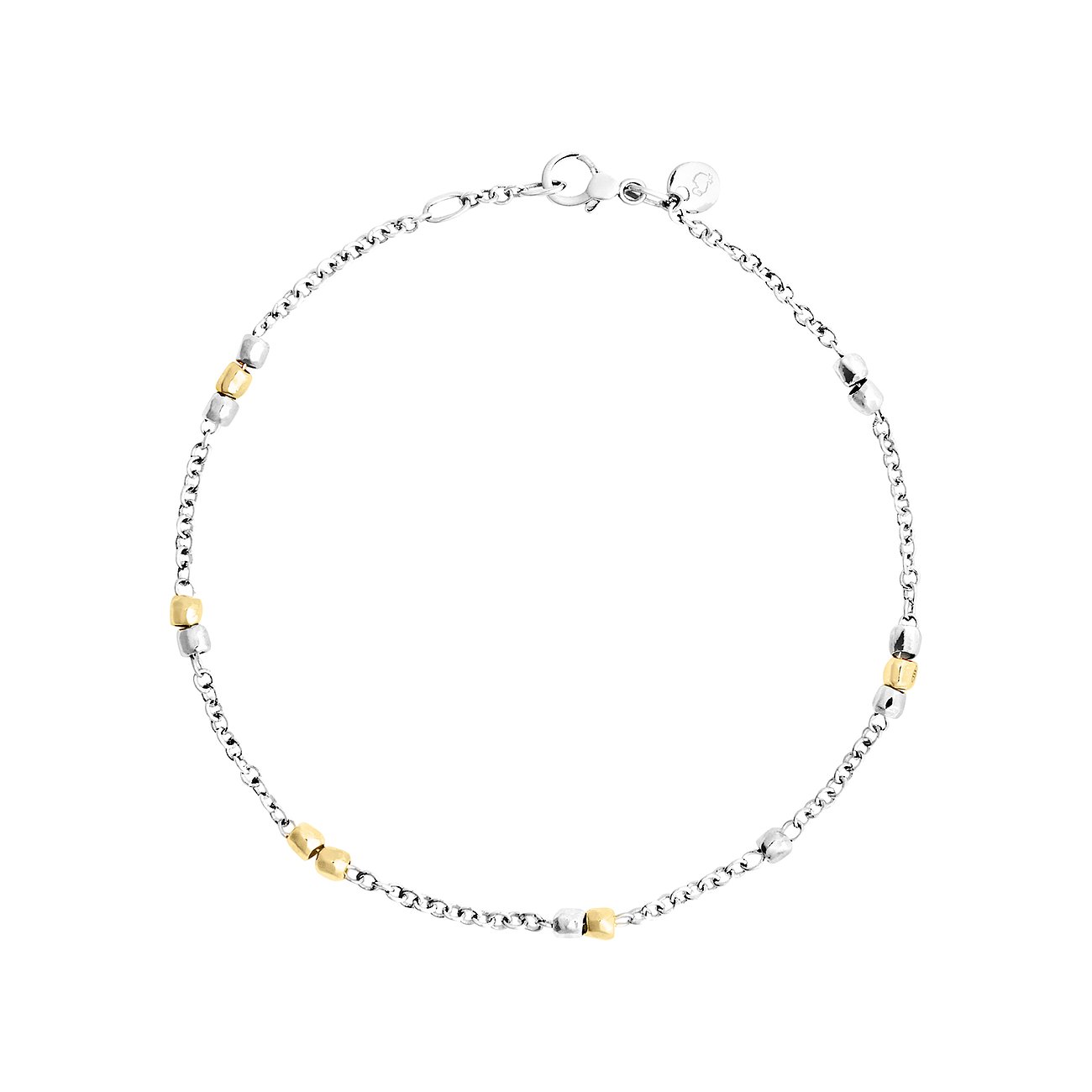 DoDo Armband aus 925er Silber, bicolor, mit Gelbgold-Elementen.