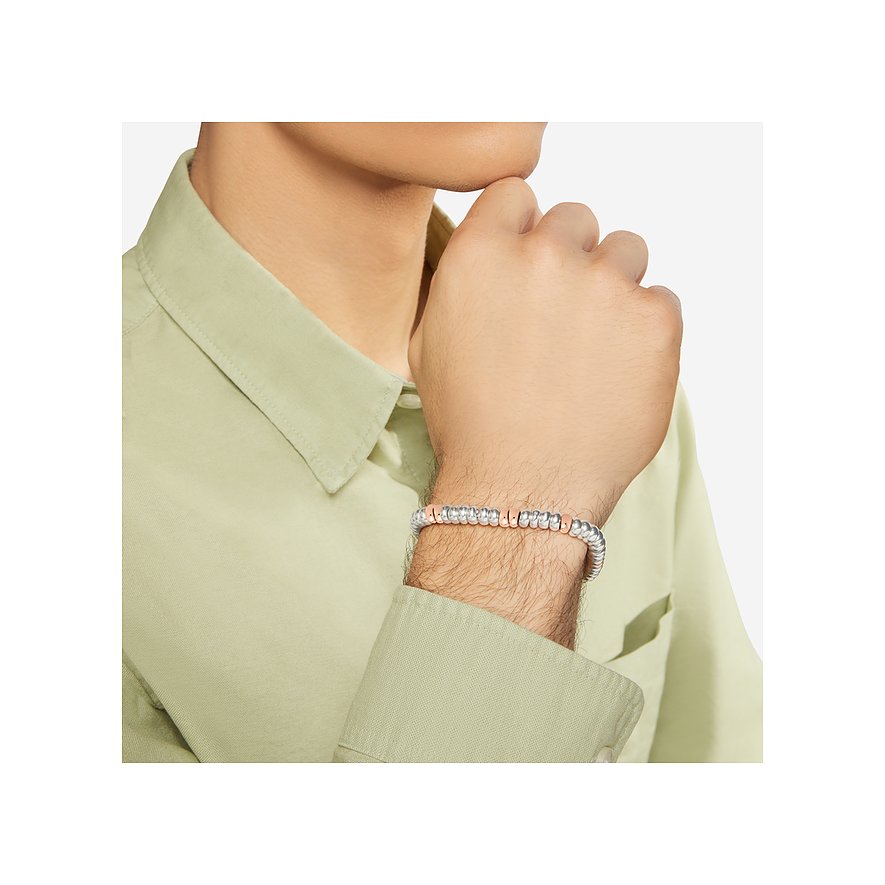 DoDo Armband aus 925er Silber mit roséfarbenen Elementen.