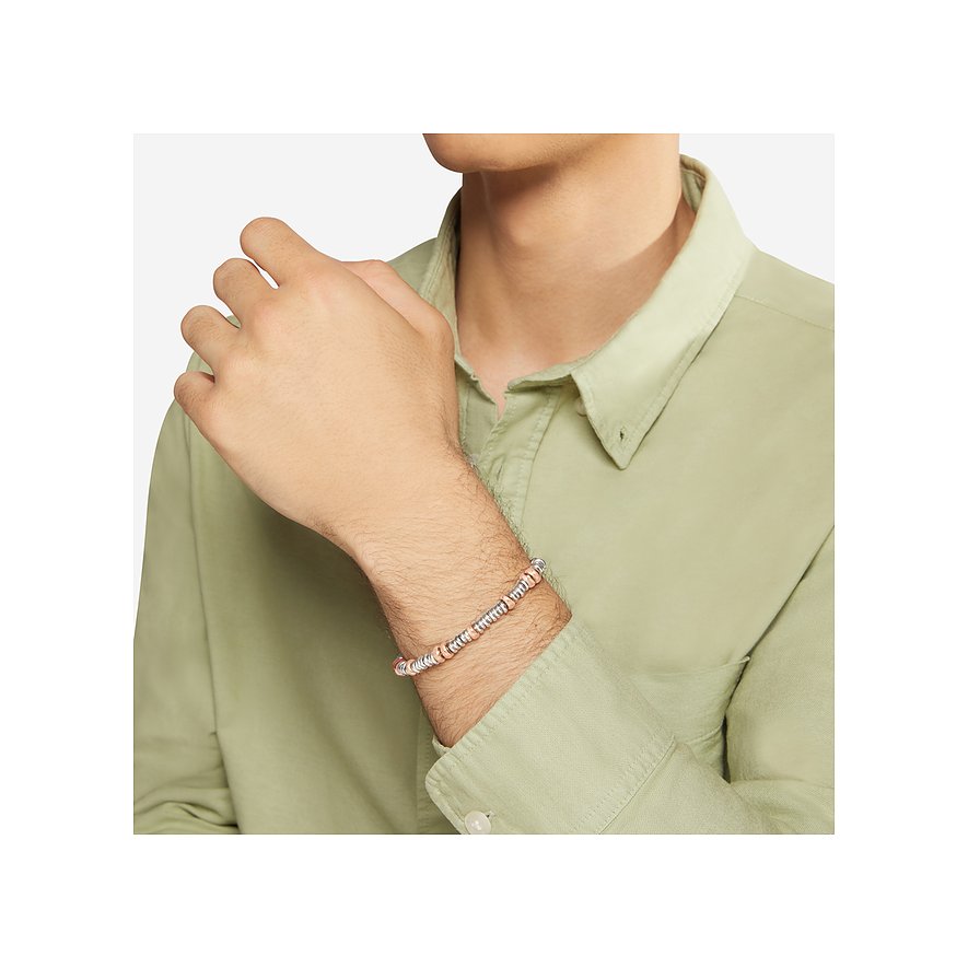 DoDo armband van 925 zilver met roségoudkleurige elementen.