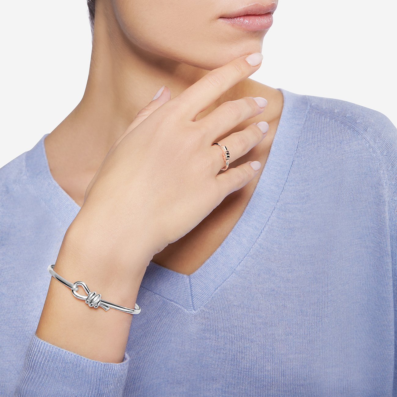 DoDo Armband aus 925er Silber, poliert, mit Knotendesign.