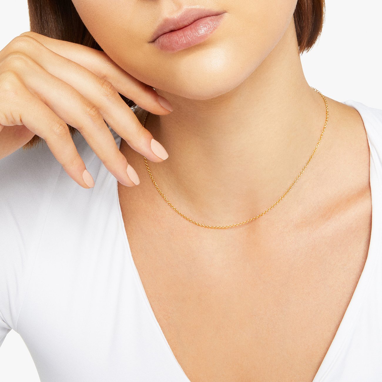 DoDo Damen-Halskette aus 750 Gelbgold mit feiner Kette.