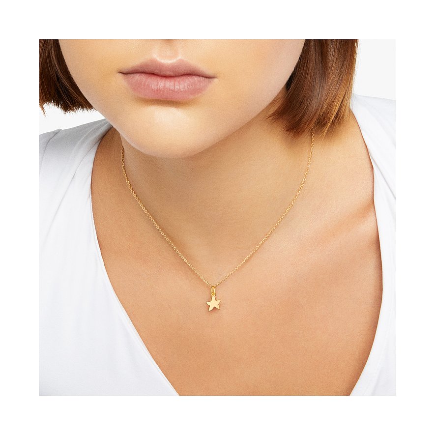 DoDo Halsschmuck aus 750 Gelbgold mit Stern-Anhänger.