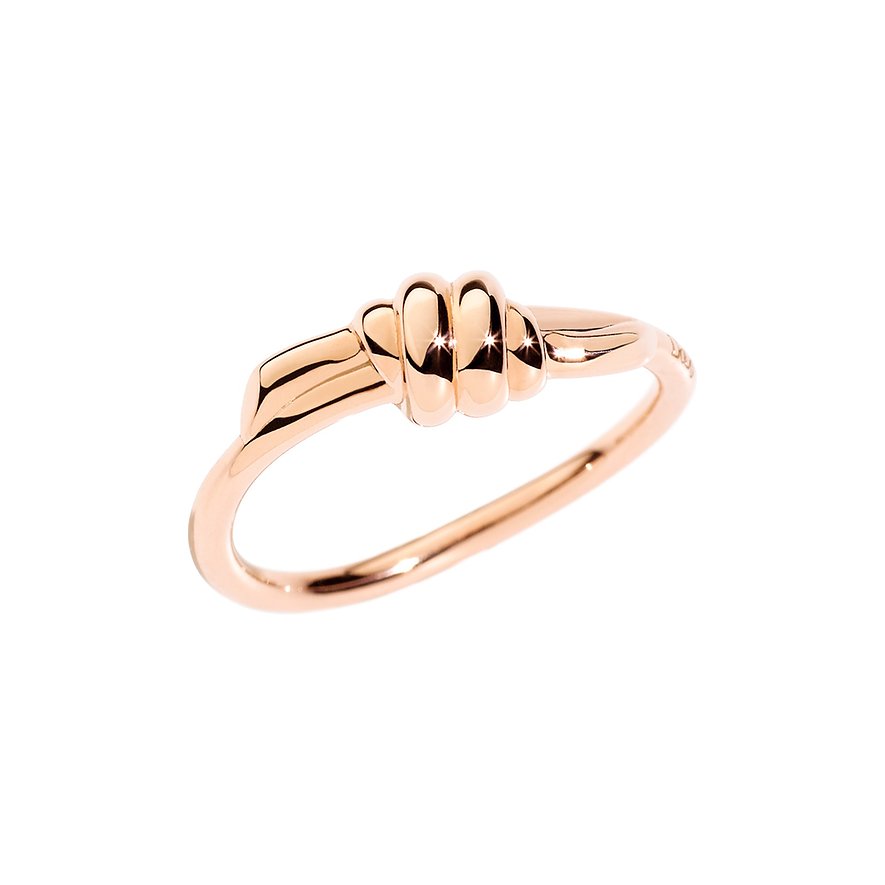DoDo Ring aus 375 Roségold mit Knoten-Design.