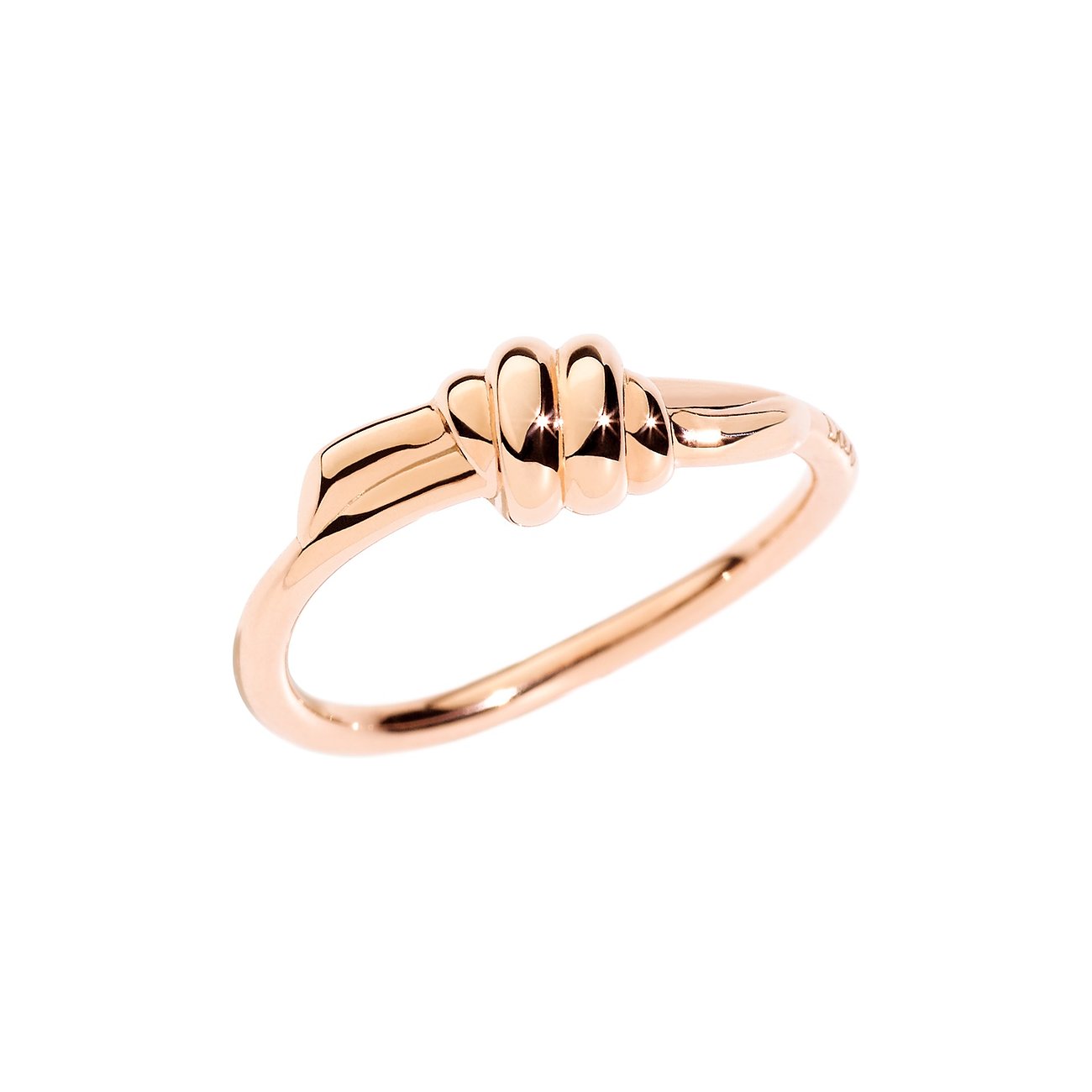 DoDo Ring aus 375 Roségold mit Knoten-Design.