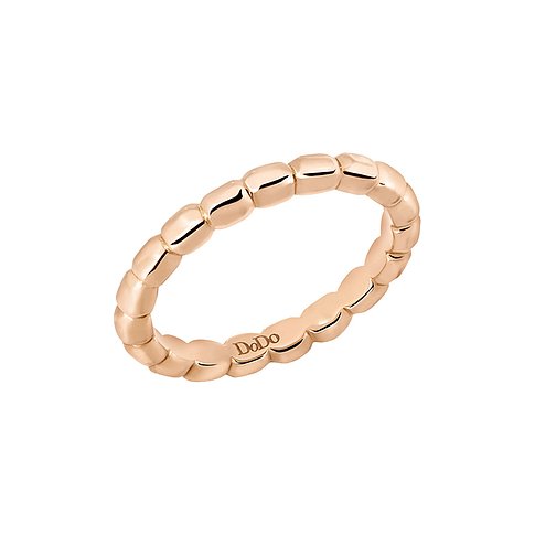 DoDo Ring aus 375 Roségold, poliert, mit ovalen Gliedern.