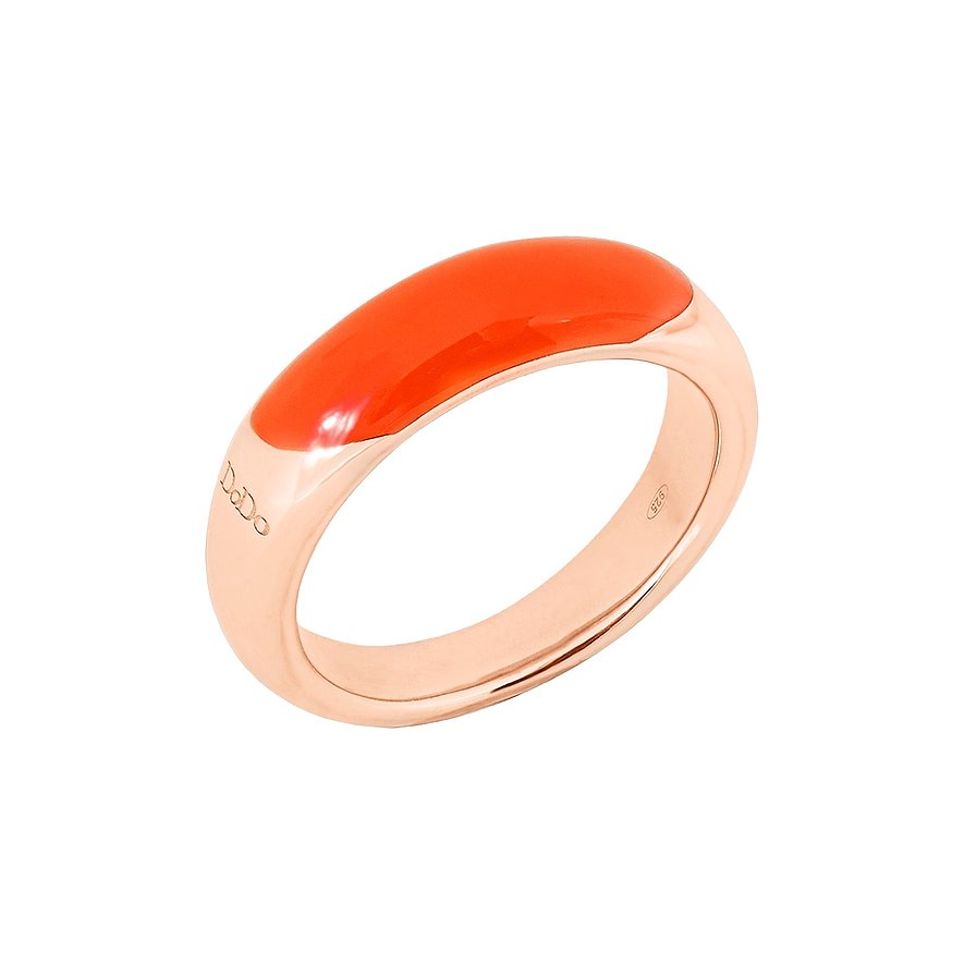 DoDo Damenring Rondelle, Damen, 925er Silber, roségold, Größe: 56