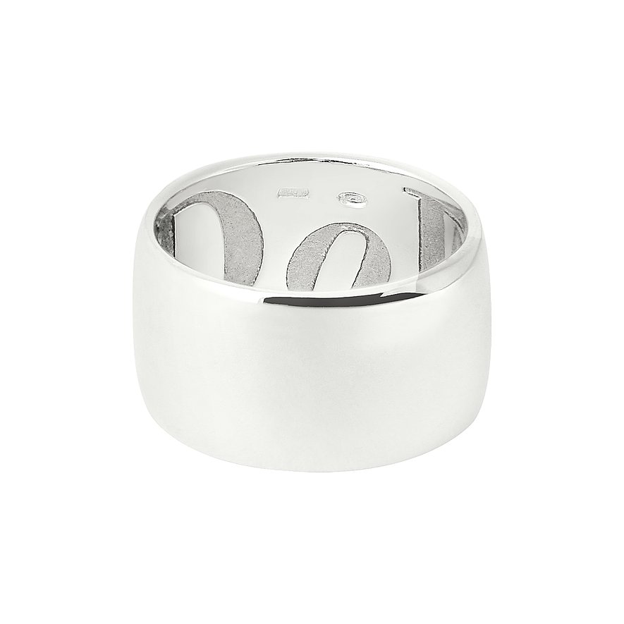 DoDo Ring aus 925er Silber mit breitem Band und eingravierten Buchstaben.
