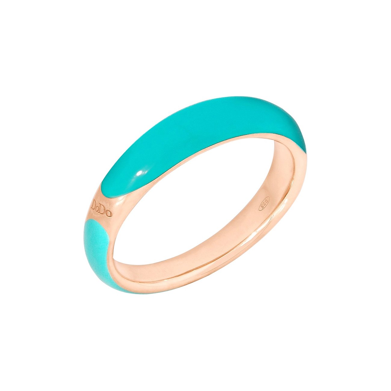 DoDo ring van 925 zilver, met turquoise emaille.