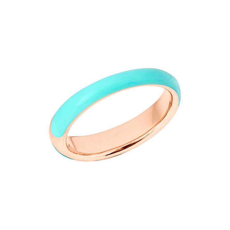 DoDo ring van 925 zilver, met turquoise emaille.