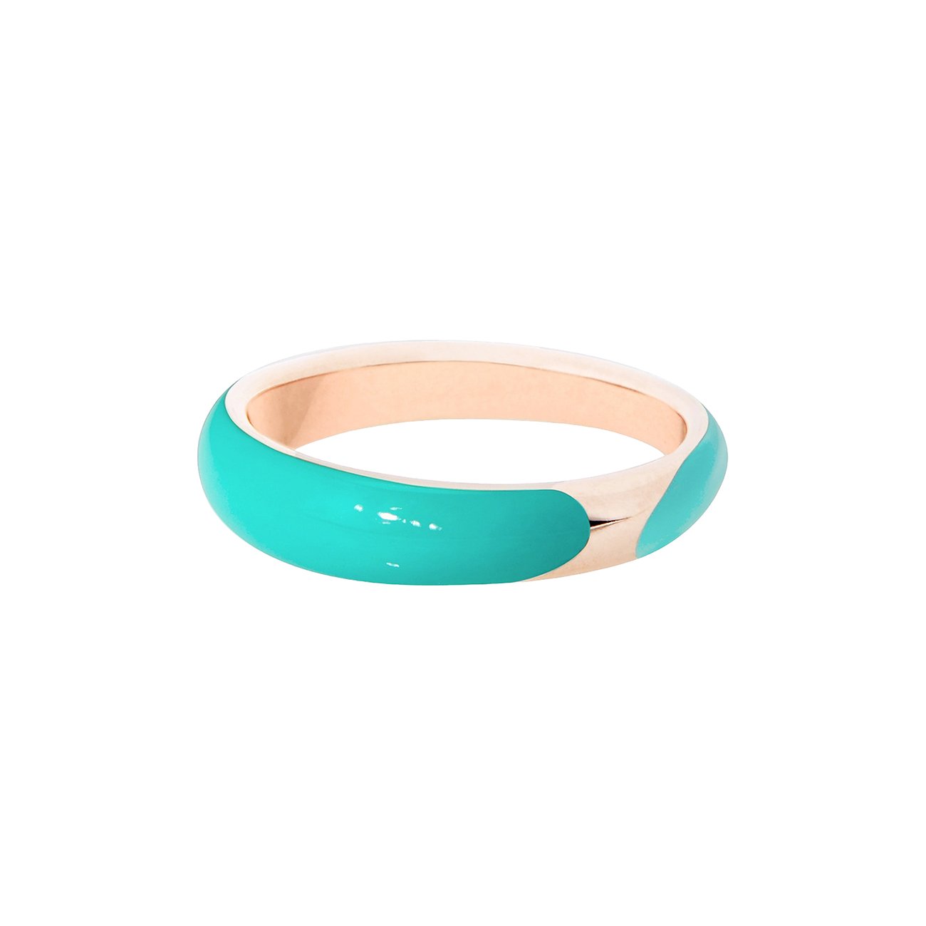DoDo ring van 925 zilver met turquoise emaille.