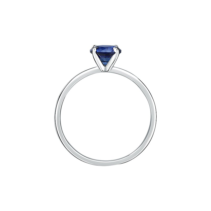 Live Diamond Ring aus 375 Weißgold mit Saphir.