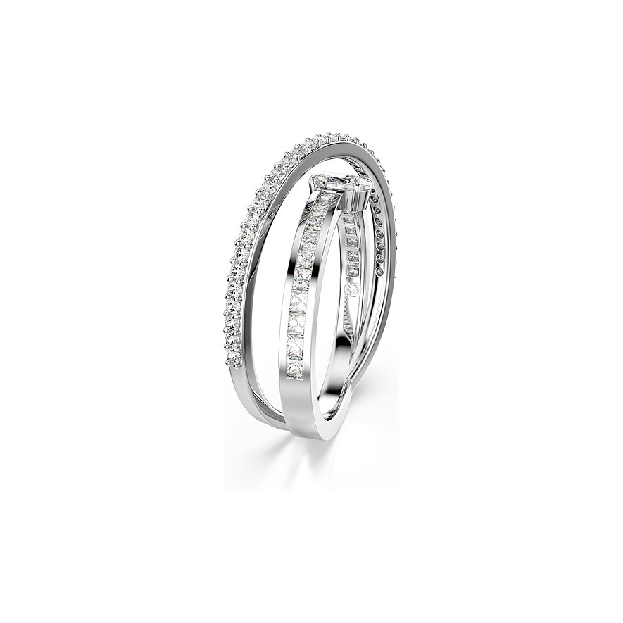 Swarovski Damenring Hyperbola, Swarovski-Kristall, Damen, Metall, weiß, Größe: 50