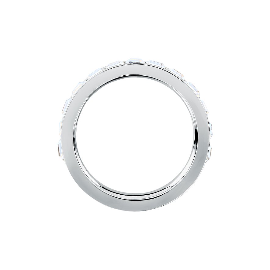 Karl Lagerfeld Ring aus Edelstahl mit Kristallen.