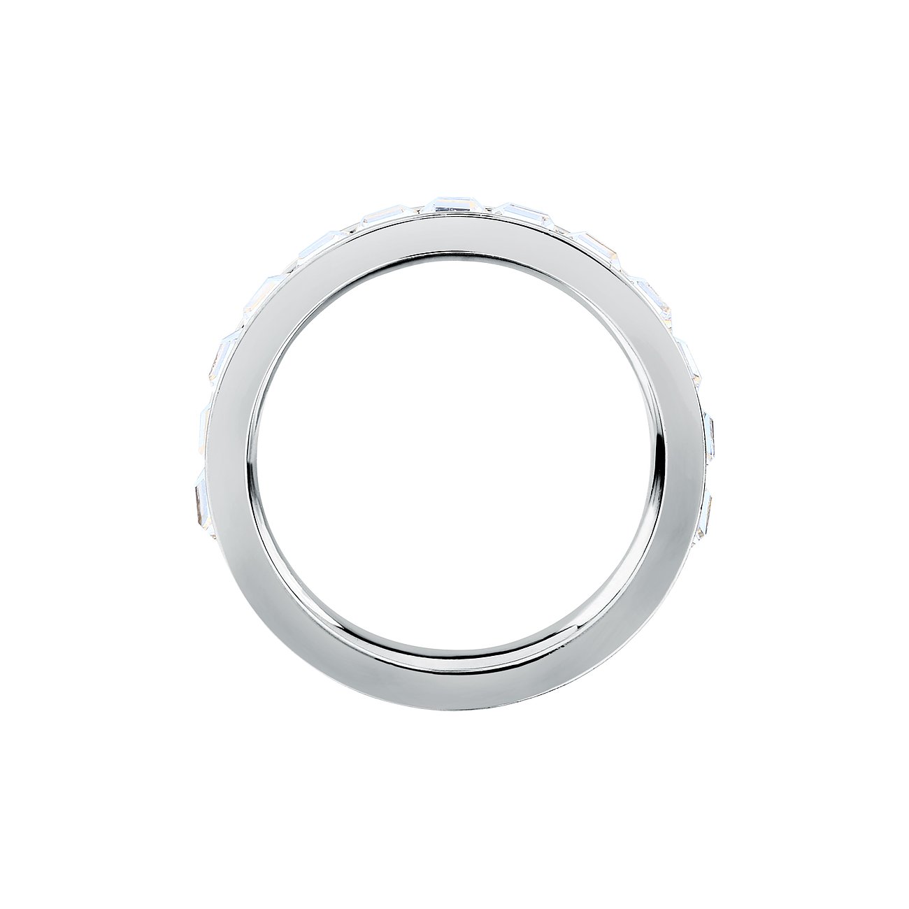 Karl Lagerfeld Ring aus Edelstahl mit Kristallen.