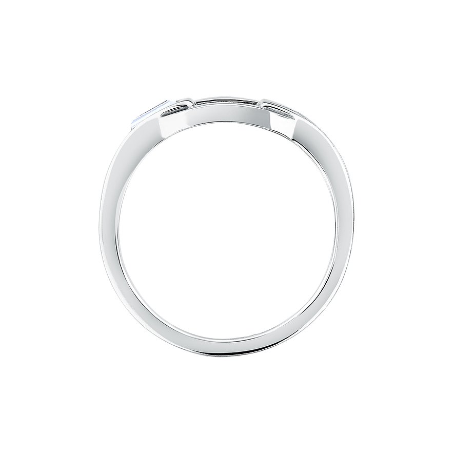 Karl Lagerfeld Ring aus Edelstahl mit Kristallen.