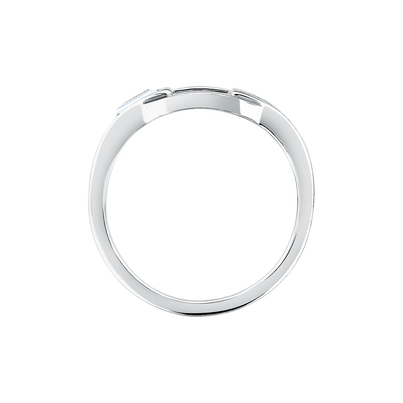 Karl Lagerfeld Ring aus Edelstahl mit Kristallen.