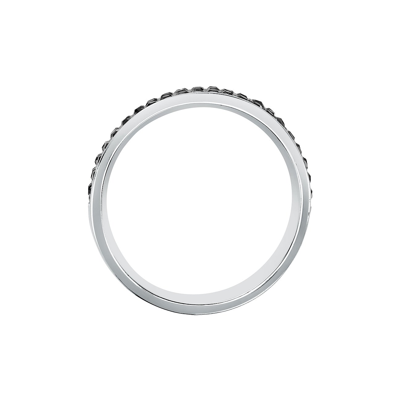 Karl Lagerfeld Ring aus Edelstahl mit Kristallen.