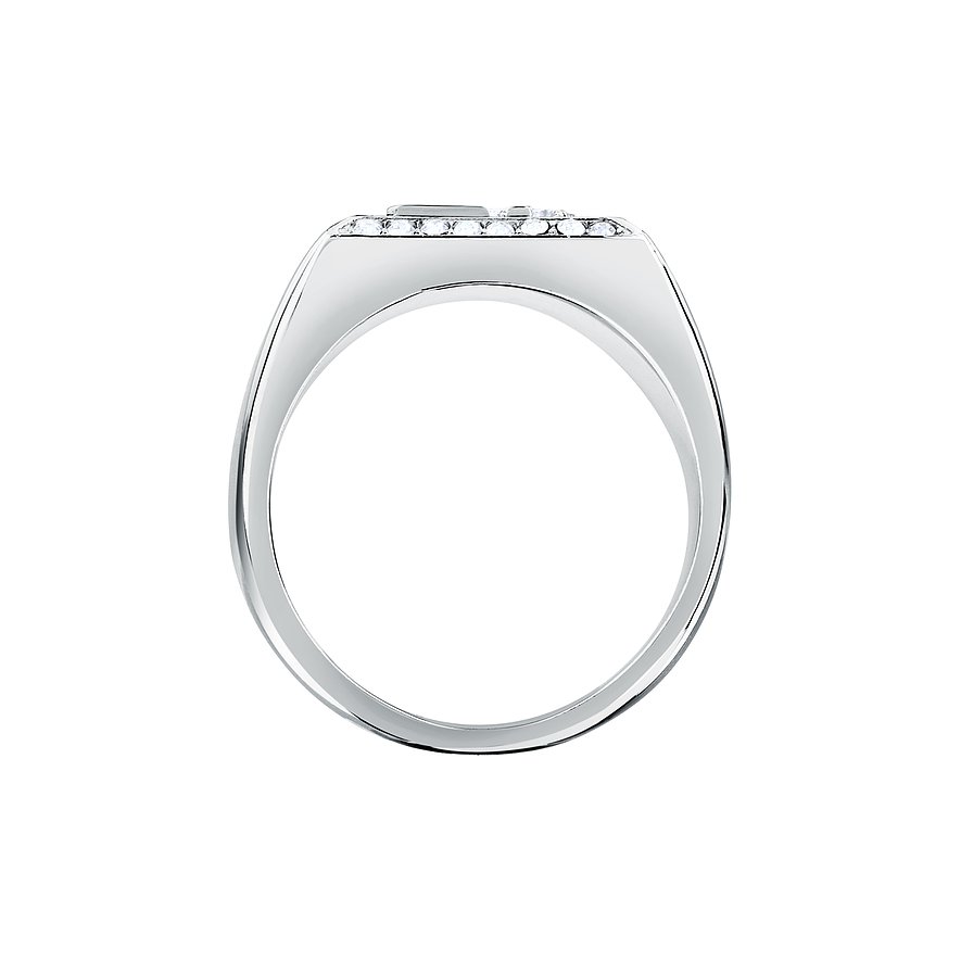Karl Lagerfeld Ring aus Edelstahl mit Kristallen.