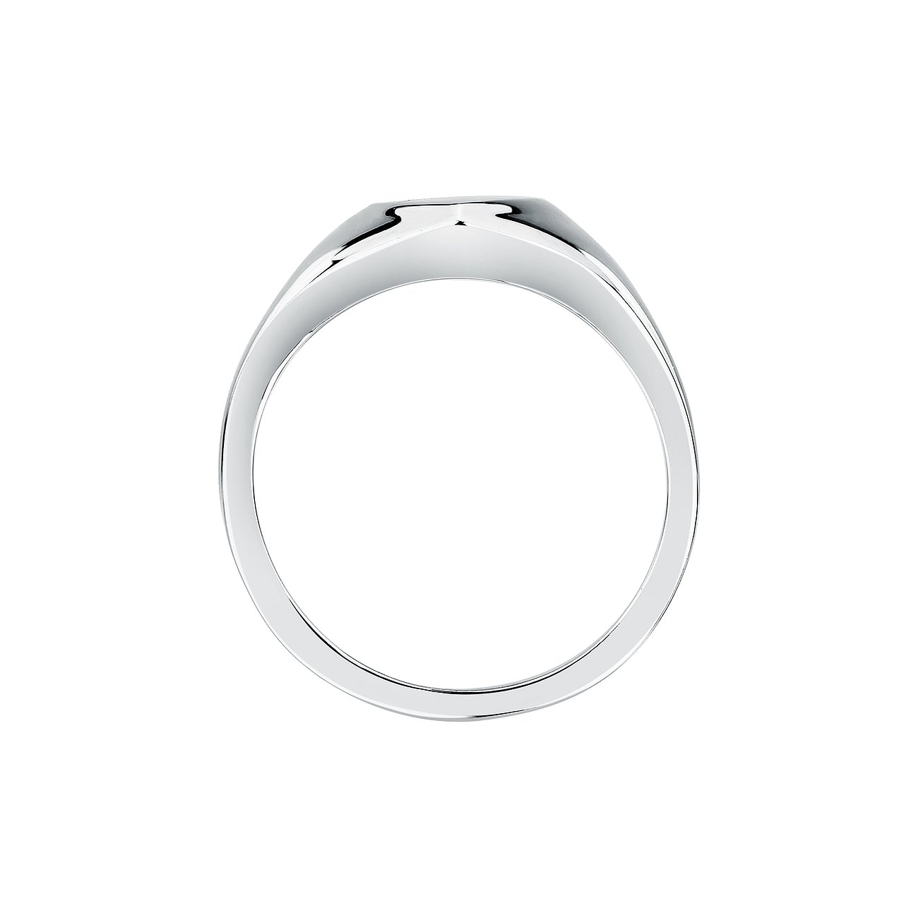 Karl Lagerfeld Ring aus Edelstahl, silberfarben.