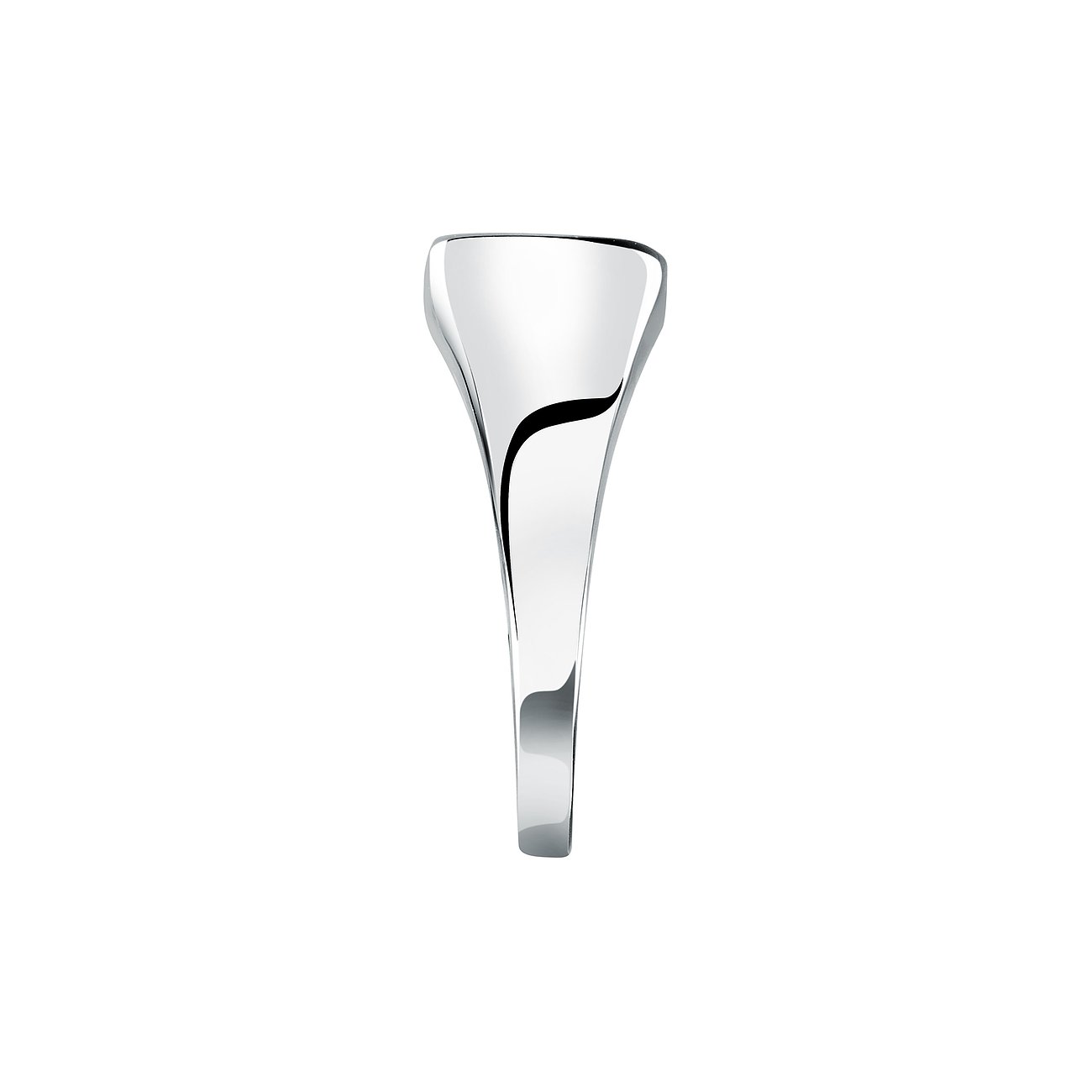 Karl Lagerfeld Ring aus Edelstahl mit schwarzem Designelement.