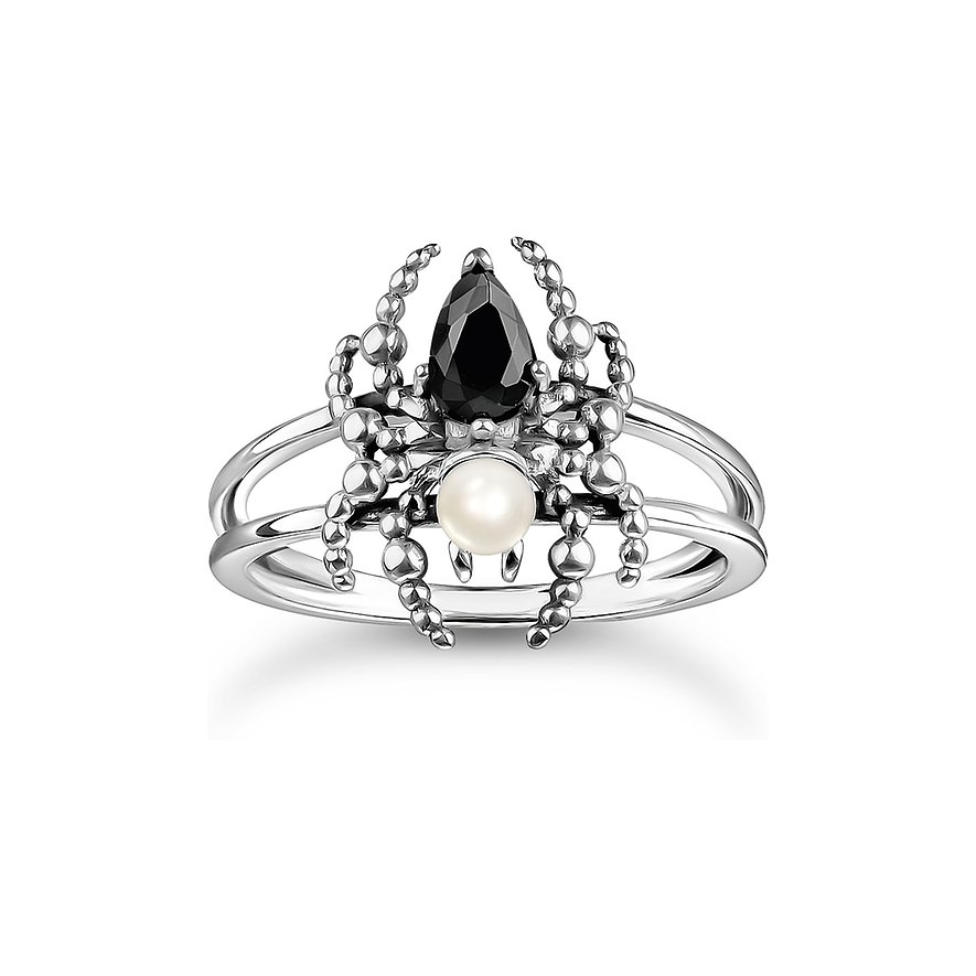Thomas Sabo Damenring, Süßwasserperle, Damen, 925er Silber, mehrfarbig, Größe: 56