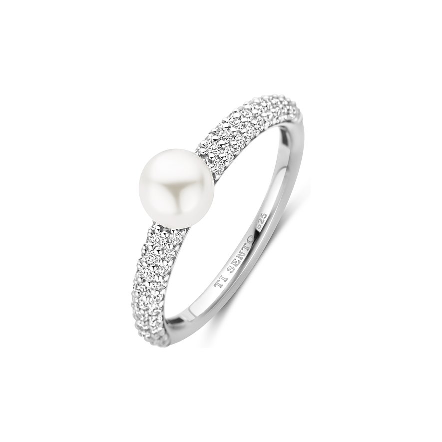 Ti Sento - Milano Damenring, Zirkonia, Damen, 925er Silber, silber, Größe: 52