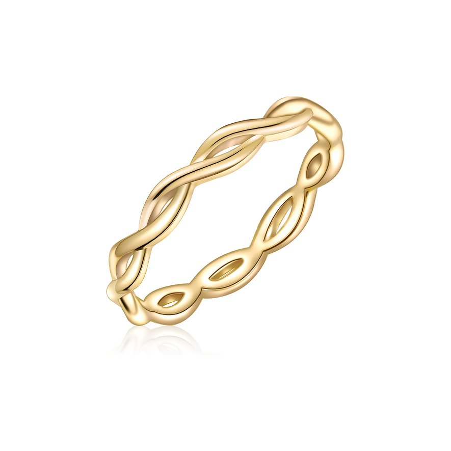Glanzstücke München Damenring, Damen, 925er Silber, gelbgold, Größe: 52