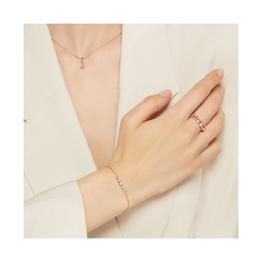 DoDo armband in 9 karaat roségoud met diamanten.