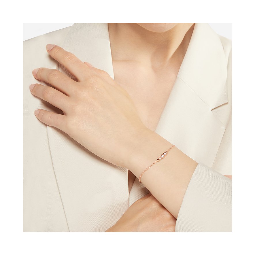 DoDo armband in 9 karaat roségoud met diamanten.