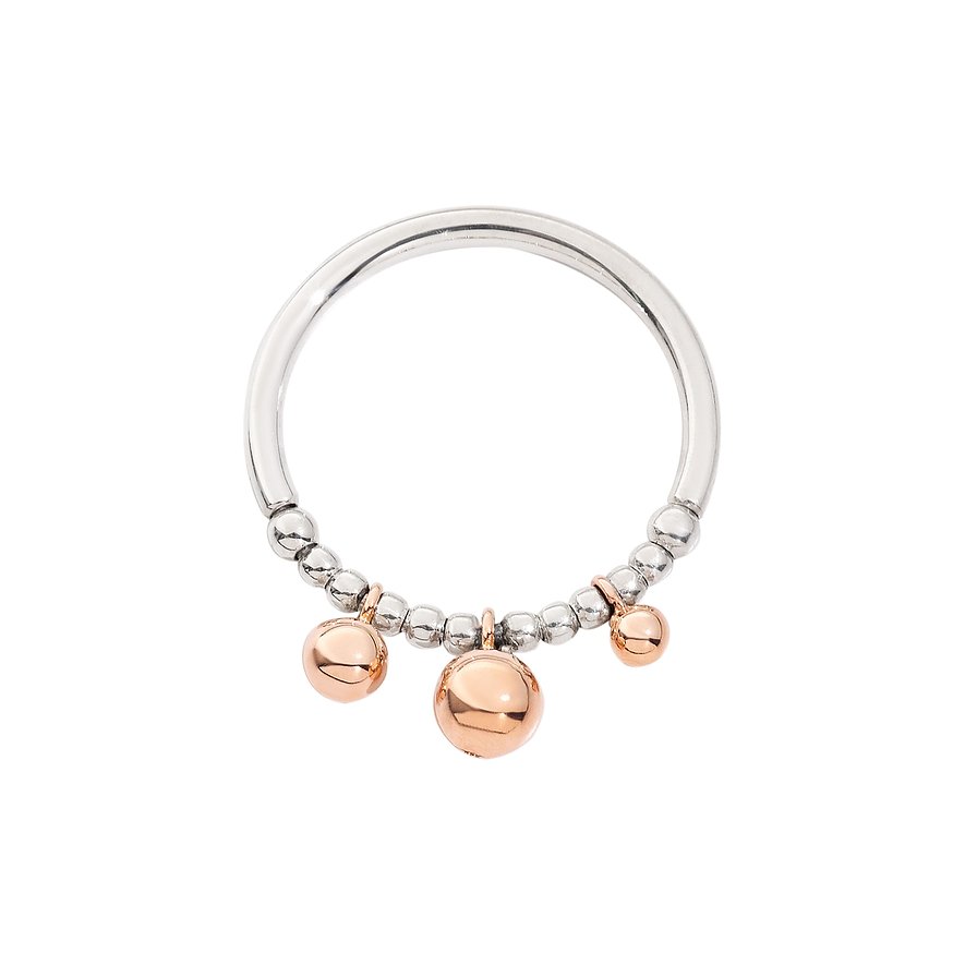 DoDo Ring aus 375 Roségold und 925 Silber mit Kugeln.