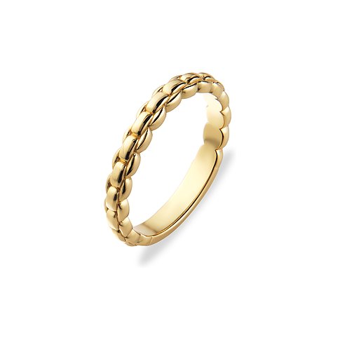 CHRIST Ring aus 925er recyceltem Silber mit geflochtenem Design.