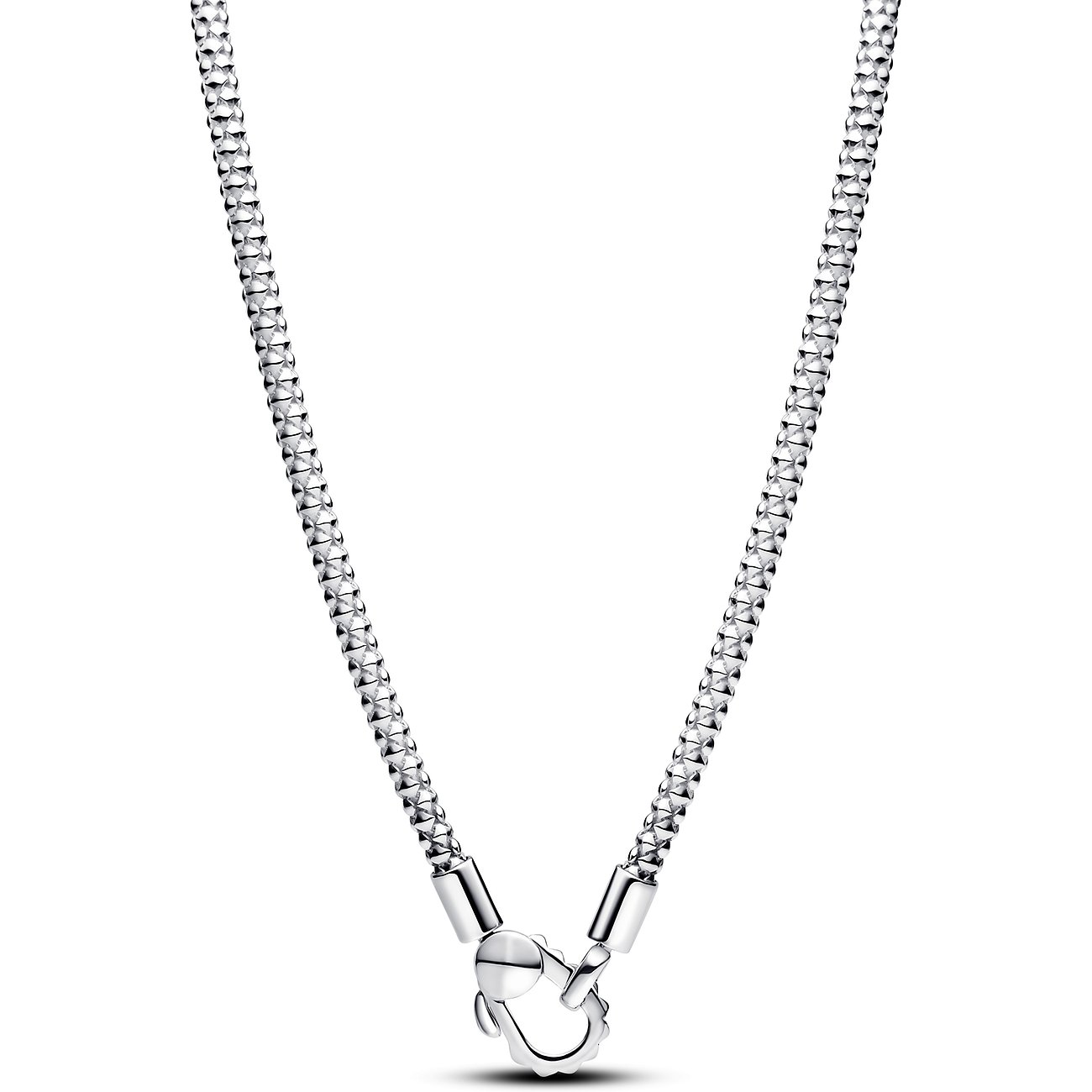 Pandora Halskette aus 925er Silber mit Gliederkette und Karabinerverschluss.