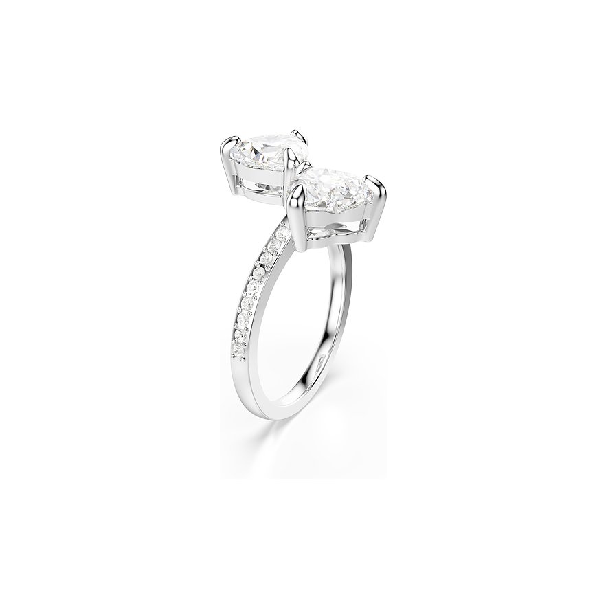 Swarovski Damenring Mesmera, Swarovski-Kristall, Damen, Metall, weiß, Größe: 58