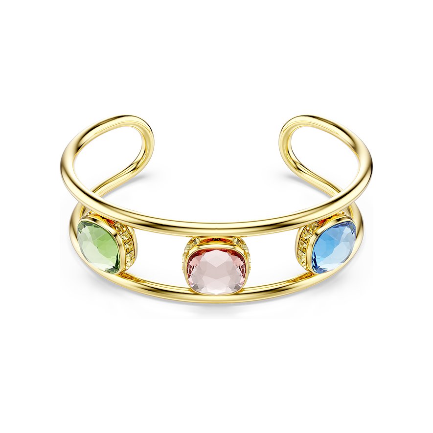 Swarovski armband van metaal met kleurrijke kristallen.