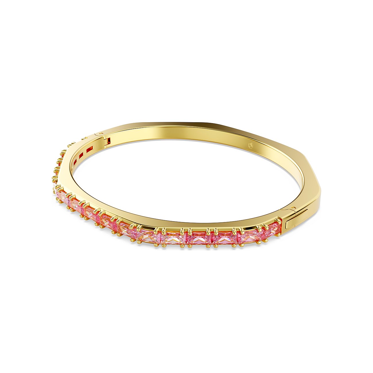 Swarovski Armband aus Metall mit rosa Kristallen und goldfarbener Veredelung.