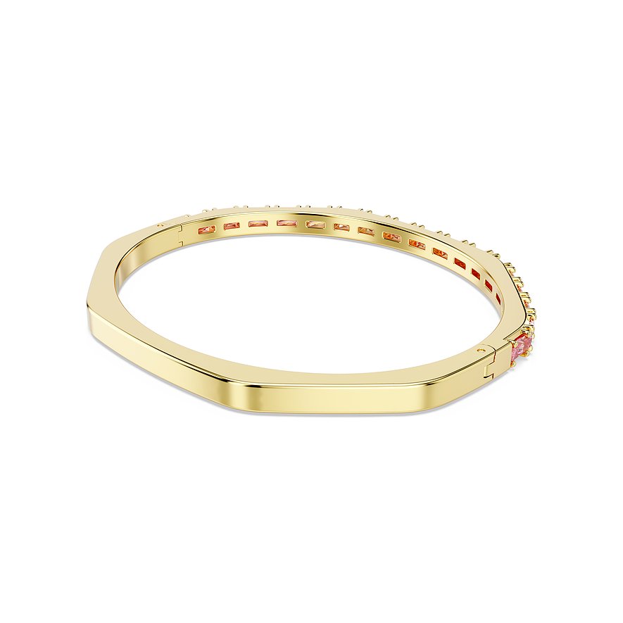 Swarovski Armband aus Metall mit rosa Kristallen.