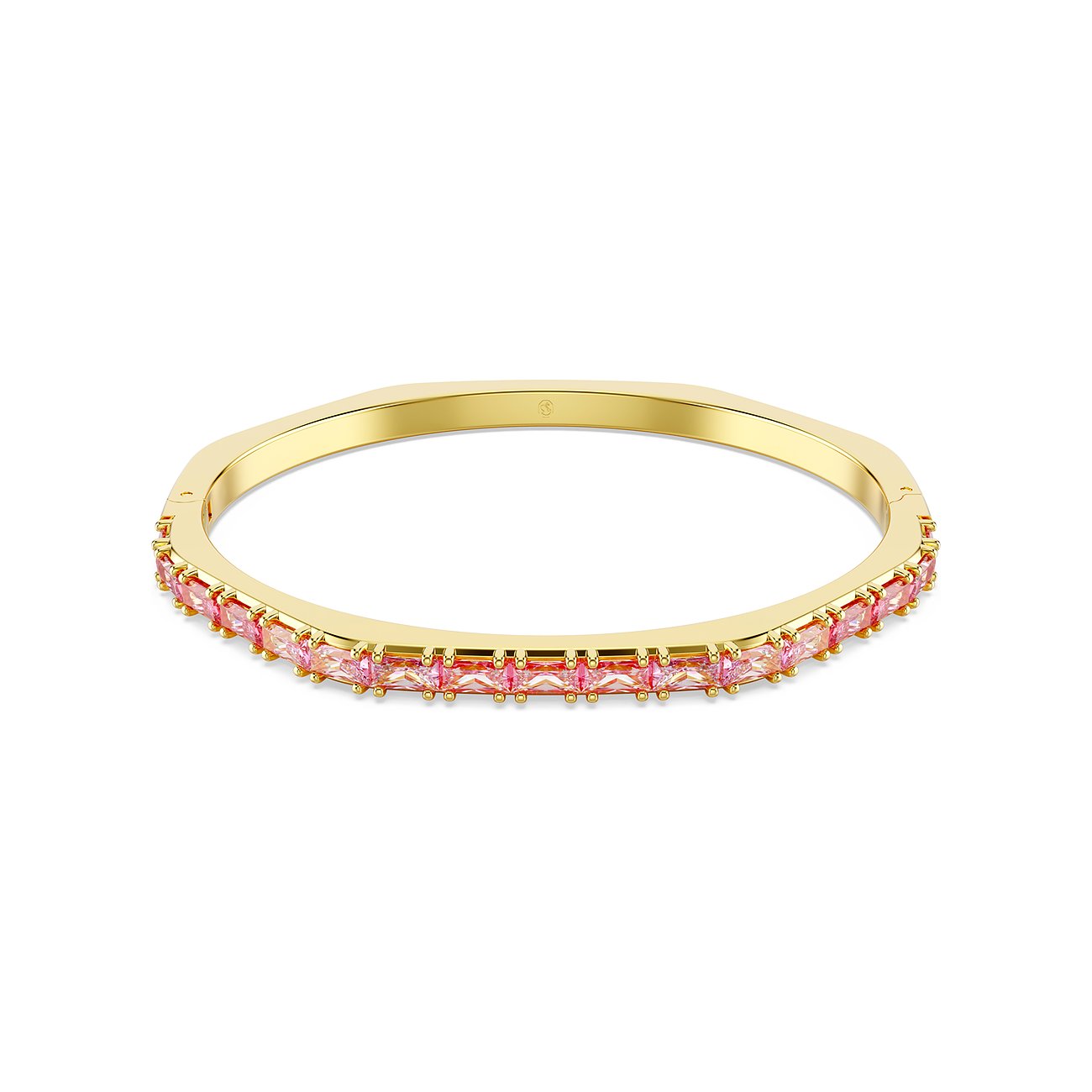 Swarovski Armband aus Metall mit rosa Kristallen.